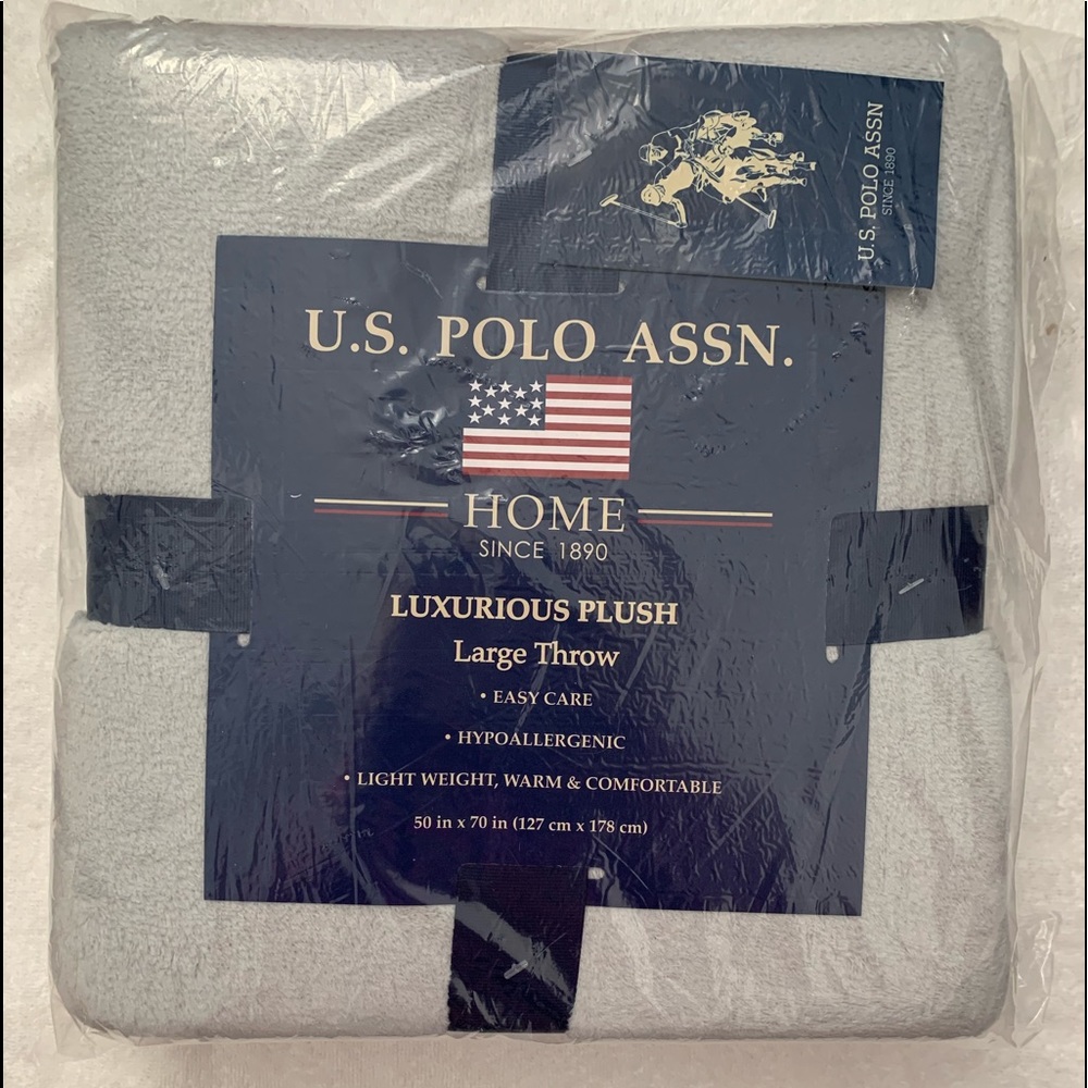 US polo gray throw Blanket